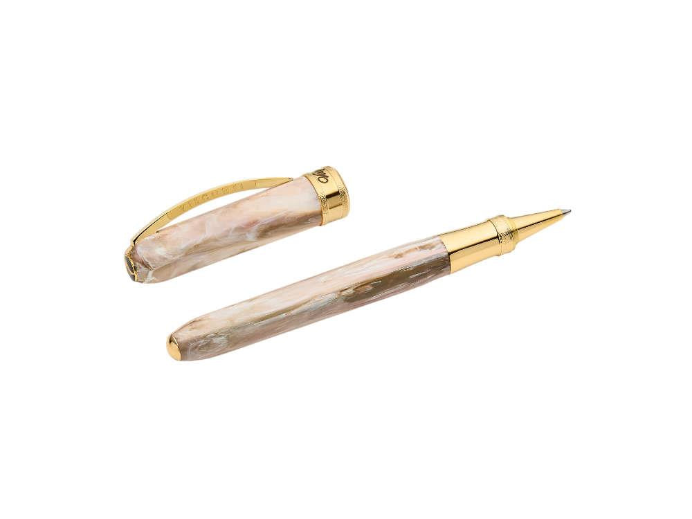 Roller Visconti Comedia Virgilio, Résine Acrilique, Rose, Plaqué or, KP10-53-RB