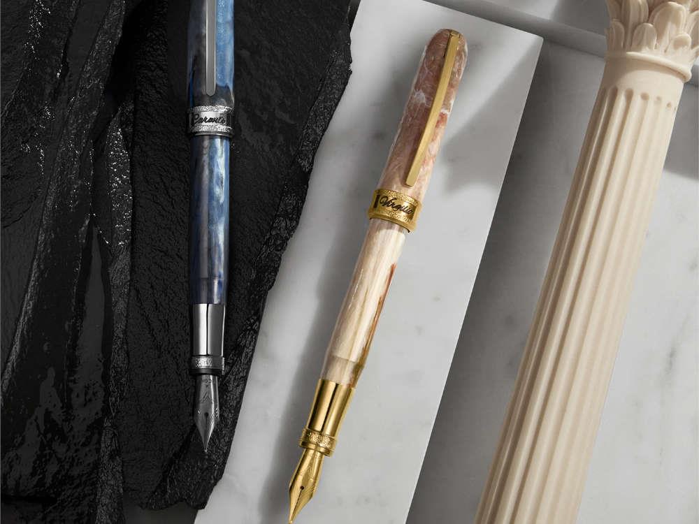 Roller Visconti Comedia Virgilio, Résine Acrilique, Rose, Plaqué or, KP10-53-RB