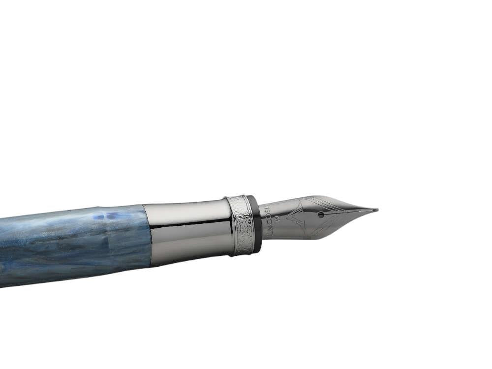 Stylo Plume Visconti Comedia Caronte, Bleu, Ruthénium, KP10-54-FP