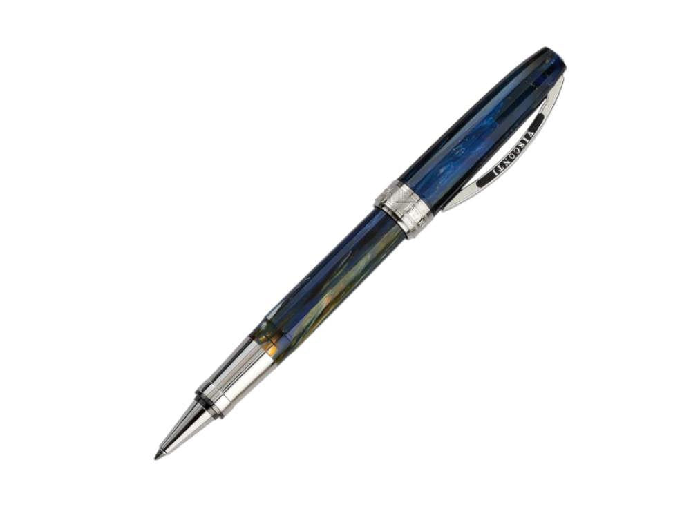 Roller Visconti Van Gogh La Nuit étoilée, Résine, Palladium, Bleu KP12-04-RB