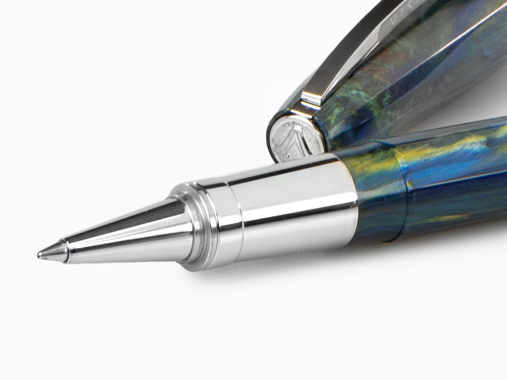 Roller Visconti Van Gogh La Nuit étoilée, Résine, Palladium, Bleu KP12-04-RB