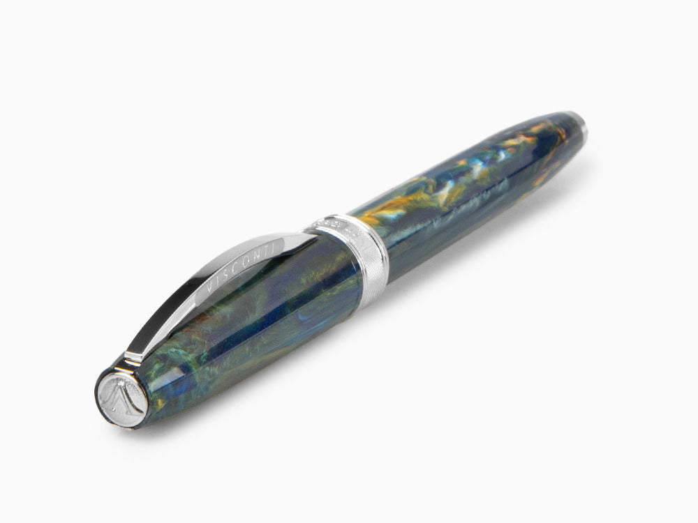 Roller Visconti Van Gogh La Nuit étoilée, Résine, Palladium, Bleu KP12-04-RB