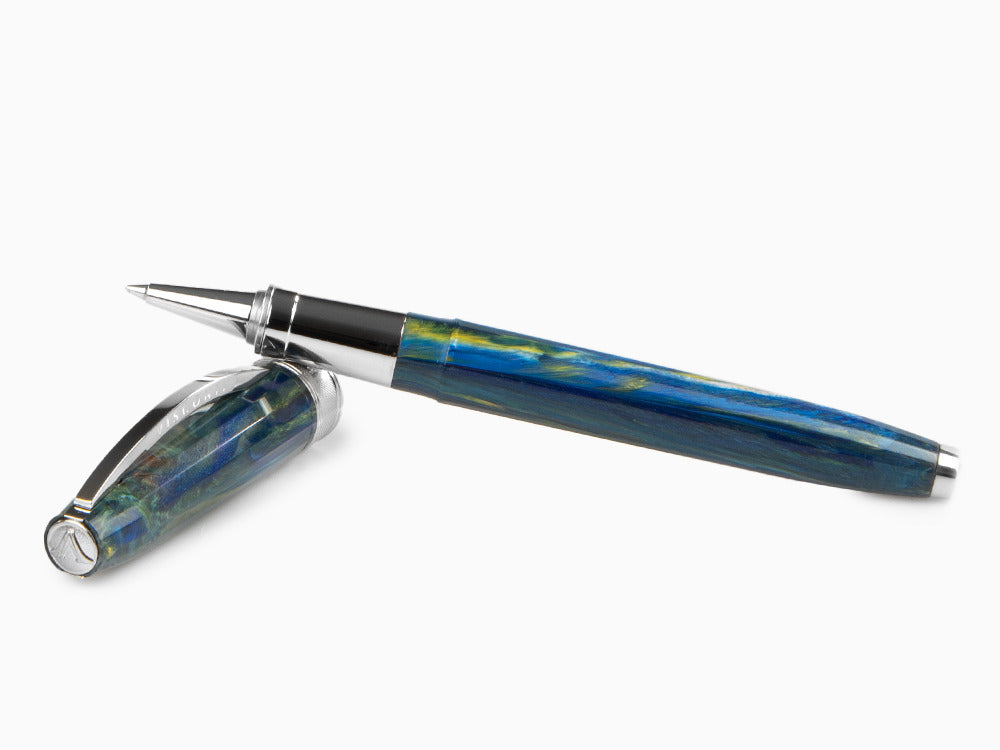 Roller Visconti Van Gogh La Nuit étoilée, Résine, Palladium, Bleu KP12-04-RB