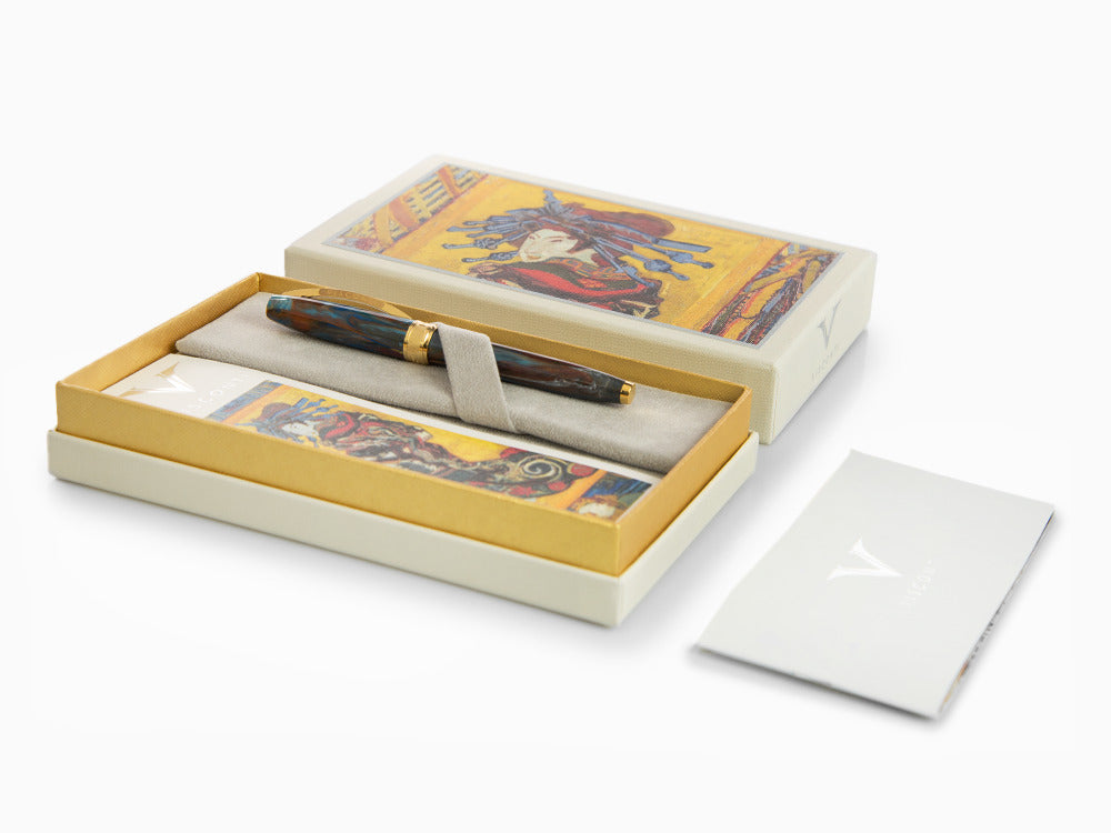 Set Roller Visconti Van Gogh Oiran, Plaqué or, Violet KP12-22-RB