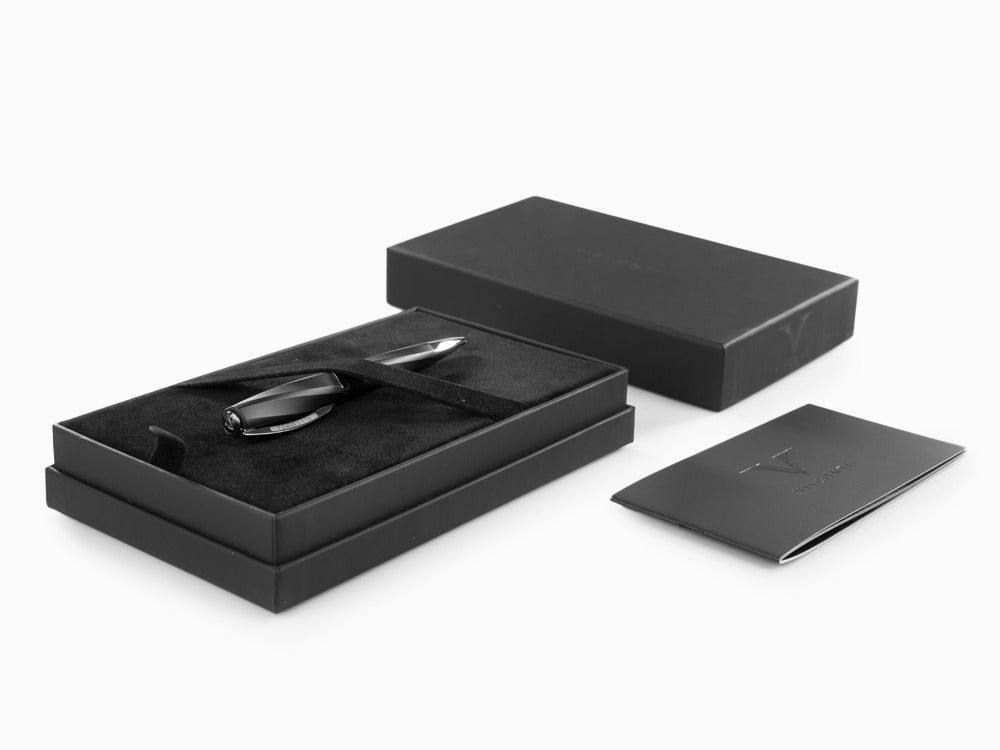 Stylo bille Visconti Divina Matte, Noir, Attributs plaqués ruthénium, KP18-09-BP