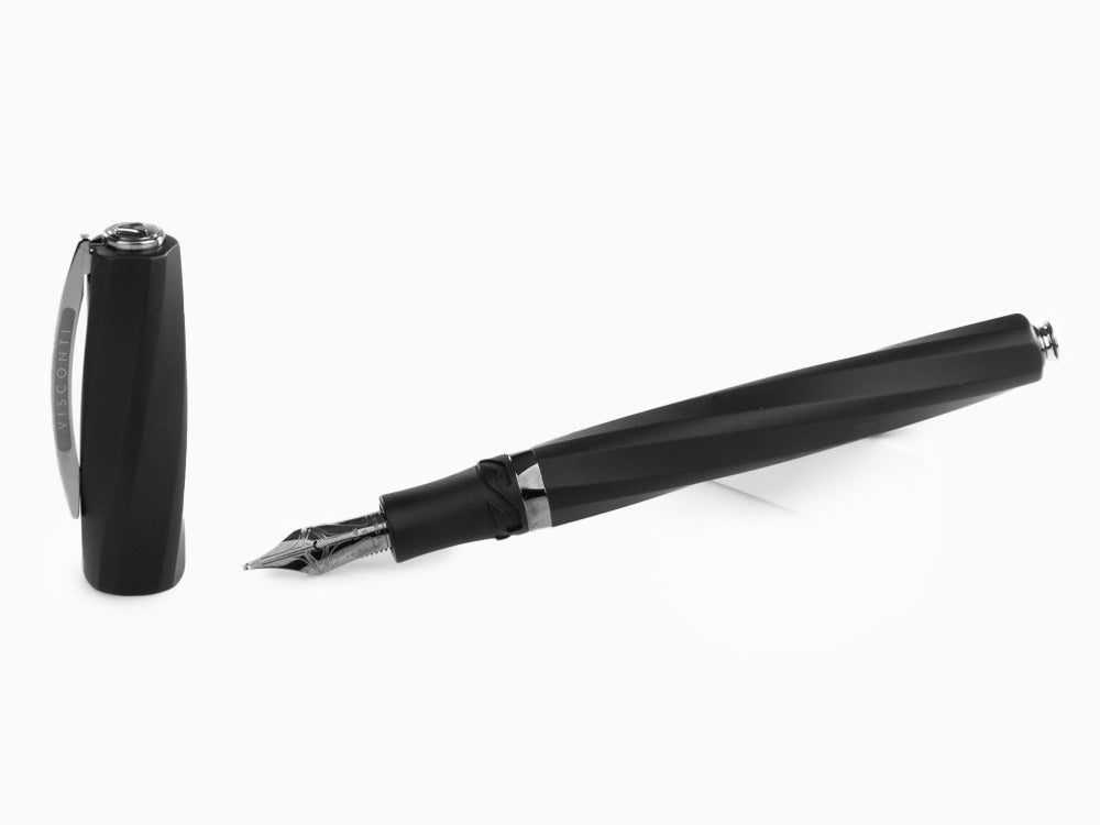 Stylo Plume Visconti Divina Matte, Résine Acrilique, Noir, KP18-09-FP