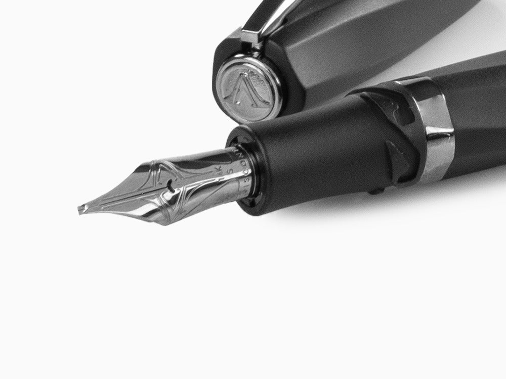 Stylo Plume Visconti Divina Matte, Résine Acrilique, Noir, KP18-09-FP
