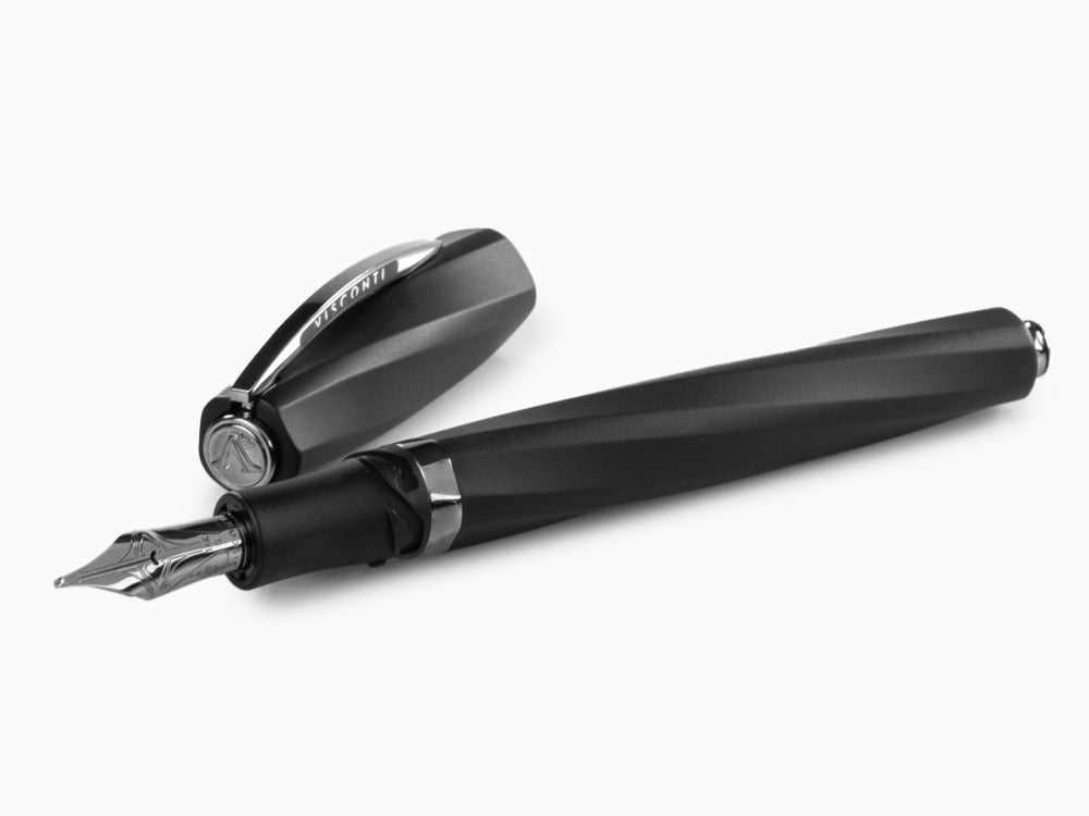 Stylo Plume Visconti Divina Matte, Résine Acrilique, Noir, KP18-09-FP