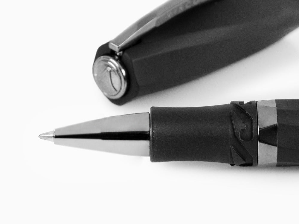 Roller Visconti Divina Matte, Noir, Attributs plaqués ruthénium, KP18-09-RB