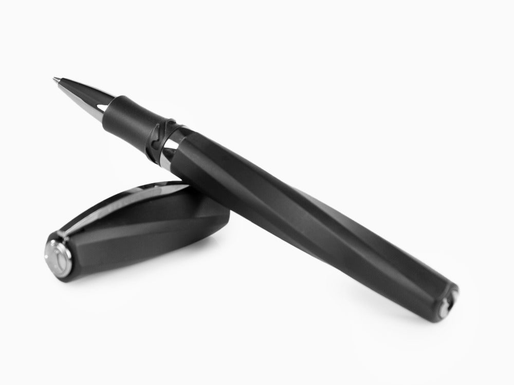 Roller Visconti Divina Matte, Noir, Attributs plaqués ruthénium, KP18-09-RB