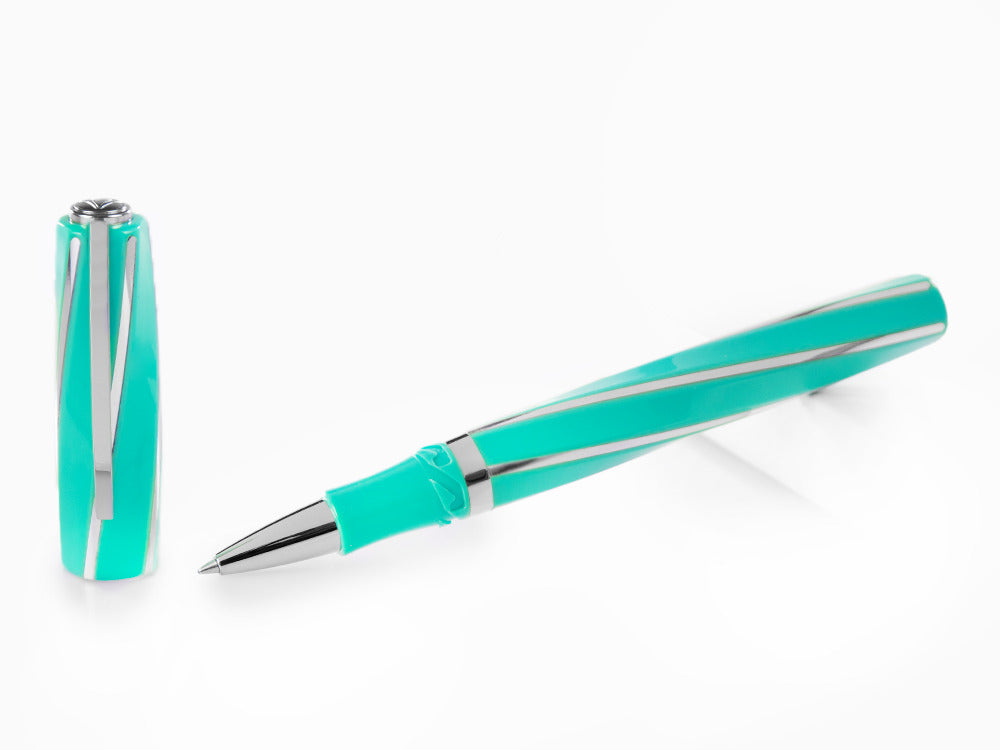 Roller Visconti Divina Elegance Wave, Résine Acrilique, Palladium, KP18-13-RB