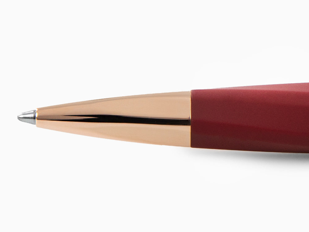 Stylo bille Visconti Divina Bordeaux Matte, Résine, PVD Or Rosé, KP18-14-BP