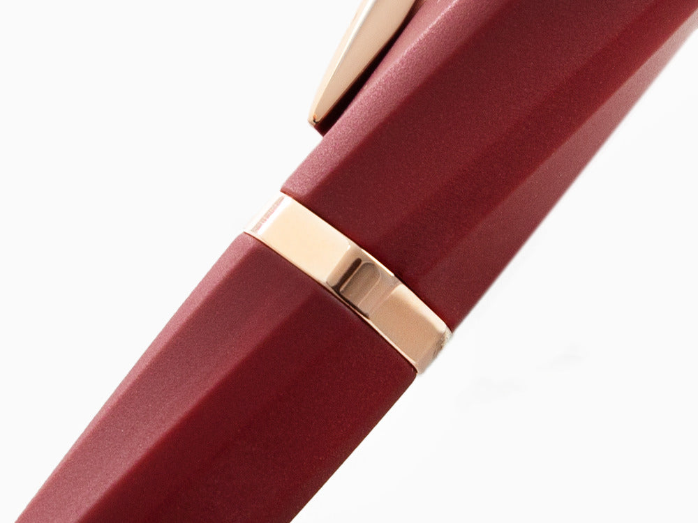 Stylo bille Visconti Divina Bordeaux Matte, Résine, PVD Or Rosé, KP18-14-BP