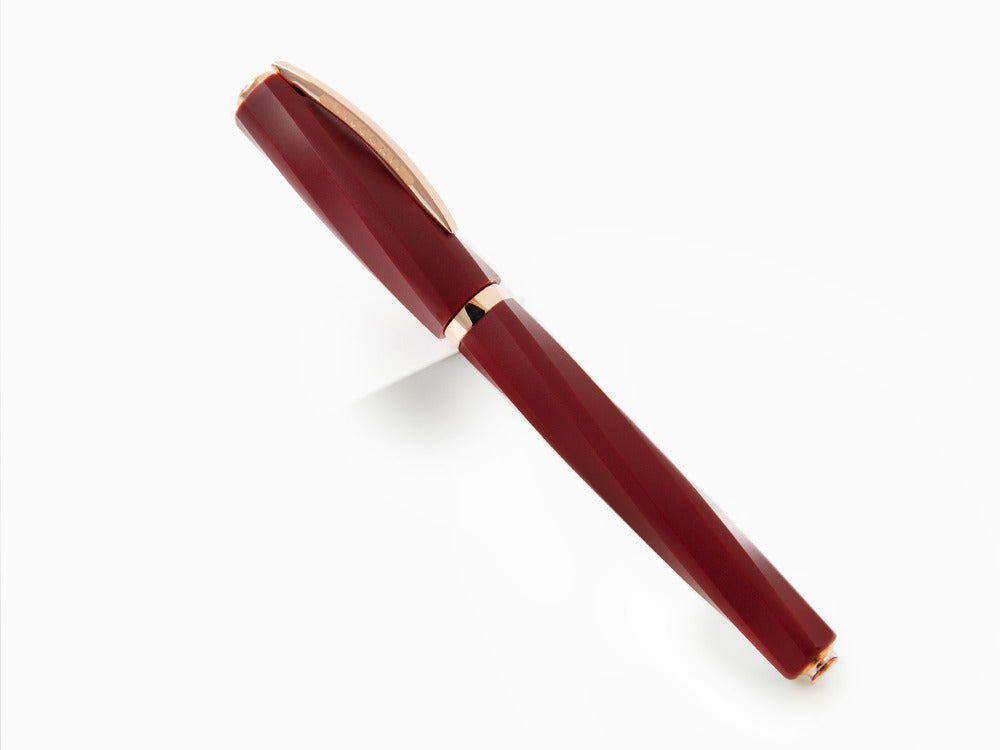 Roller Visconti Divina Bordeaux Matte, Résine, PVD Or Rosé, KP18-14-RB