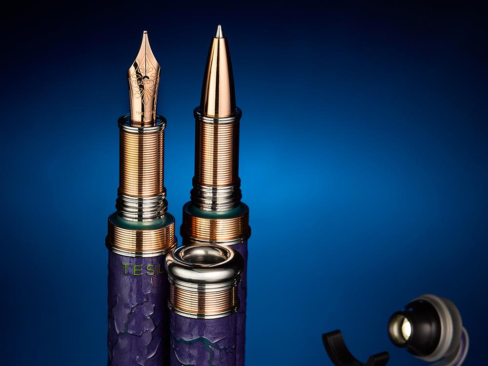 Roller Visconti Tesla, Résine, Bleu, Edition Limitée, KP63-01-RB