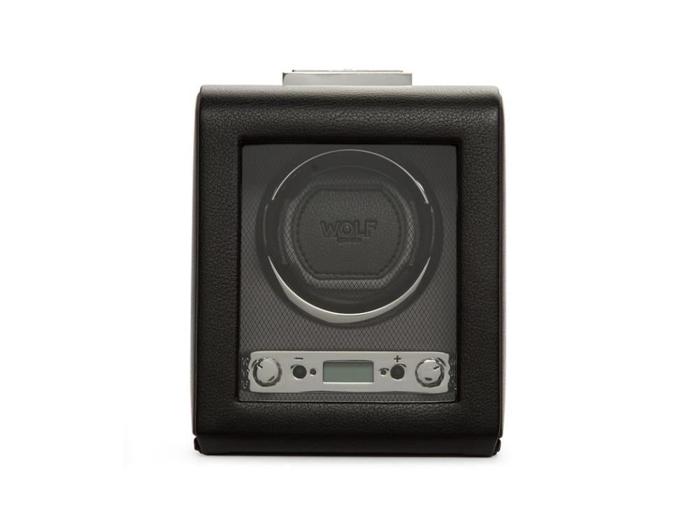 Remontoir WOLF Viceroy, 1 Montre, Noir, Cuir Vegan, 456002