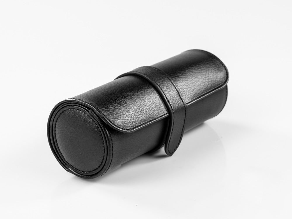 Étui WOLF Blake, 3 montres, Noir, Cuir, 305002