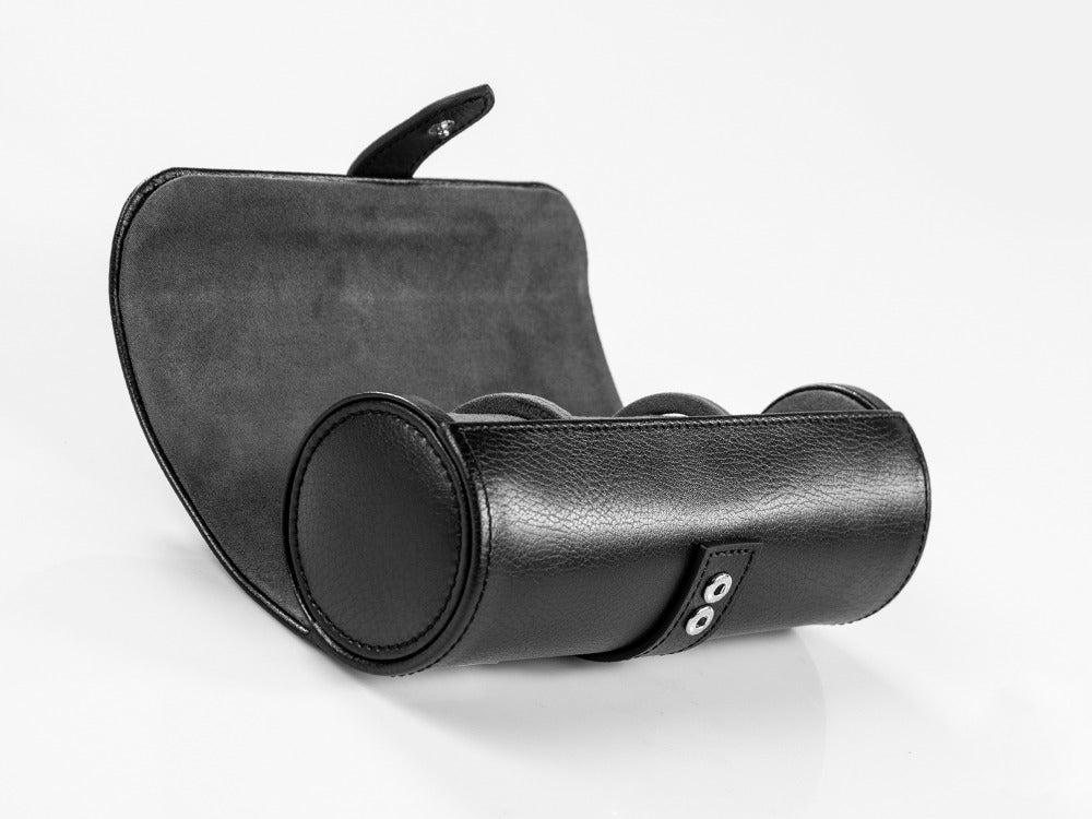 Étui WOLF Blake, 3 montres, Noir, Cuir, 305002