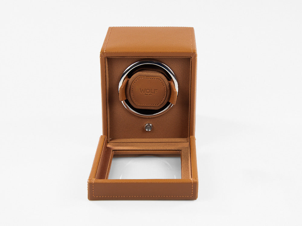 Remontoir WOLF Cub, 1 Montre, Marron, Cuir Vegan, 461127