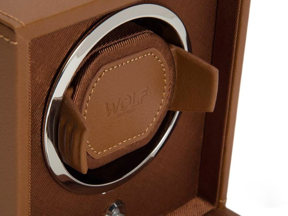 Remontoir WOLF Cub, 1 Montre, Marron, Cuir Vegan, 461127