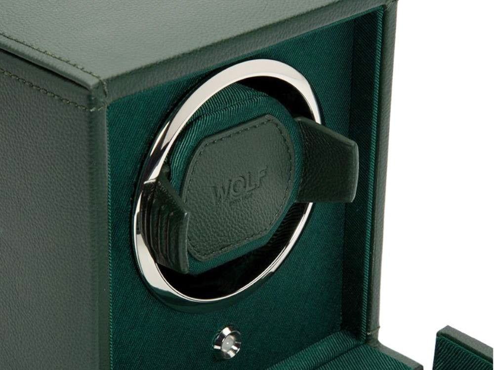 Remontoir WOLF Cub, 1 Montre, Vert, Cuir Vegan, 461141