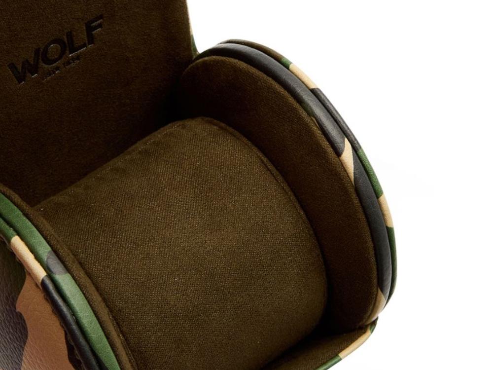 Étui WOLF Elements Earth, 1 Montre, Vert, Cuir Vegan, 665330