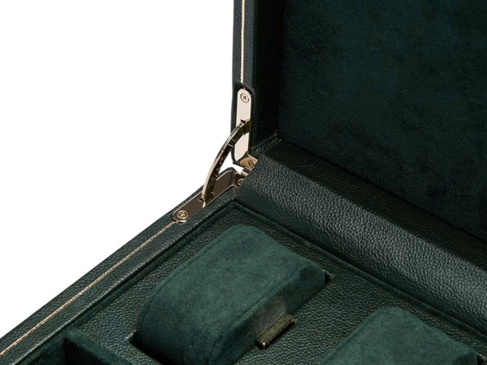 Remontoir WOLF British Racing, 1 Montre, Vert, Cuir Vegan, 792141