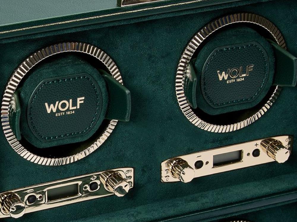 Remontoir WOLF British Racing, 3 Montres, Vert, 792341