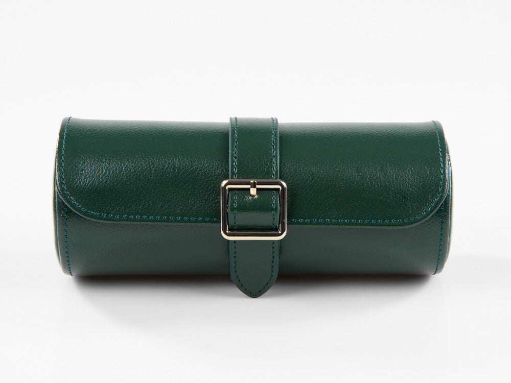 Étui WOLF British Racing, 3 montres, Vert, Cuir, 792941