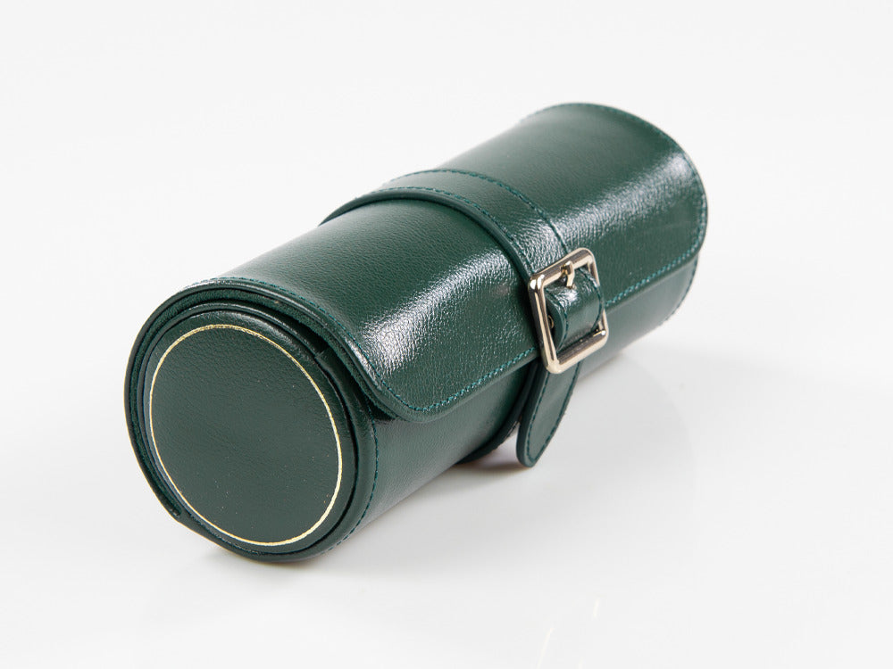 Étui WOLF British Racing, 3 montres, Vert, Cuir, 792941