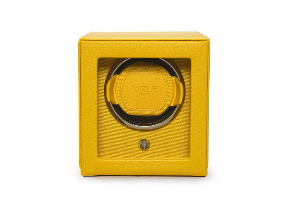 Remontoir WOLF Cub, 1 Montre, Jaune, Cuir Vegan, 461192