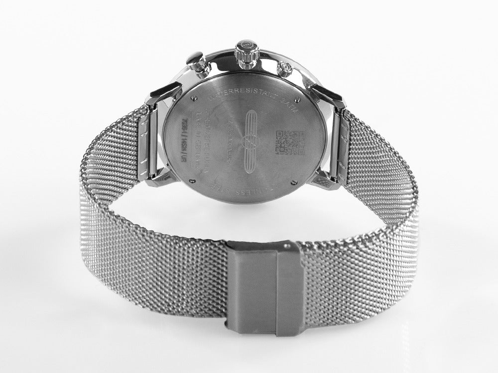 Montre à Quartz Zeppelin LZ 129 Hindenburg Moonphase, 40 mm, Argent, 7036M-1