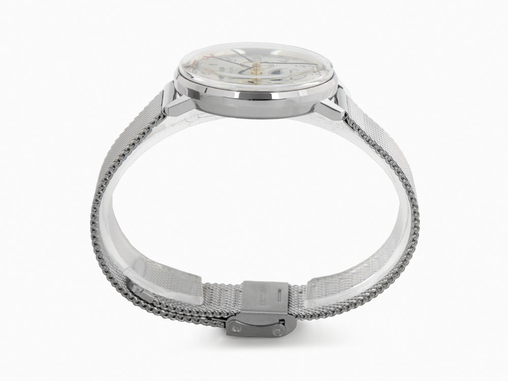 Montre à Quartz Zeppelin LZ 129 Hindenburg Moonphase Lady, Argent, 36mm, 7037M-1