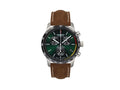 Montre à Quartz Zeppelin Night Cruise, Vert, 42 mm, Chronographe, Jour, 7288-4
