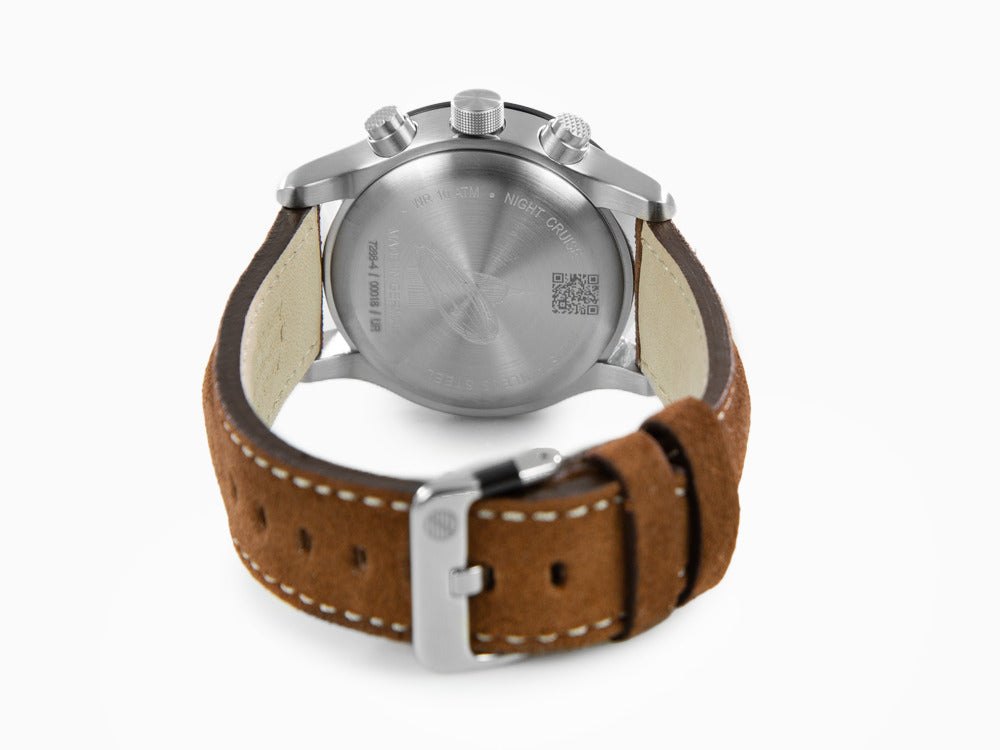 Montre à Quartz Zeppelin Night Cruise, Vert, 42 mm, Chronographe, Jour, 7288-4