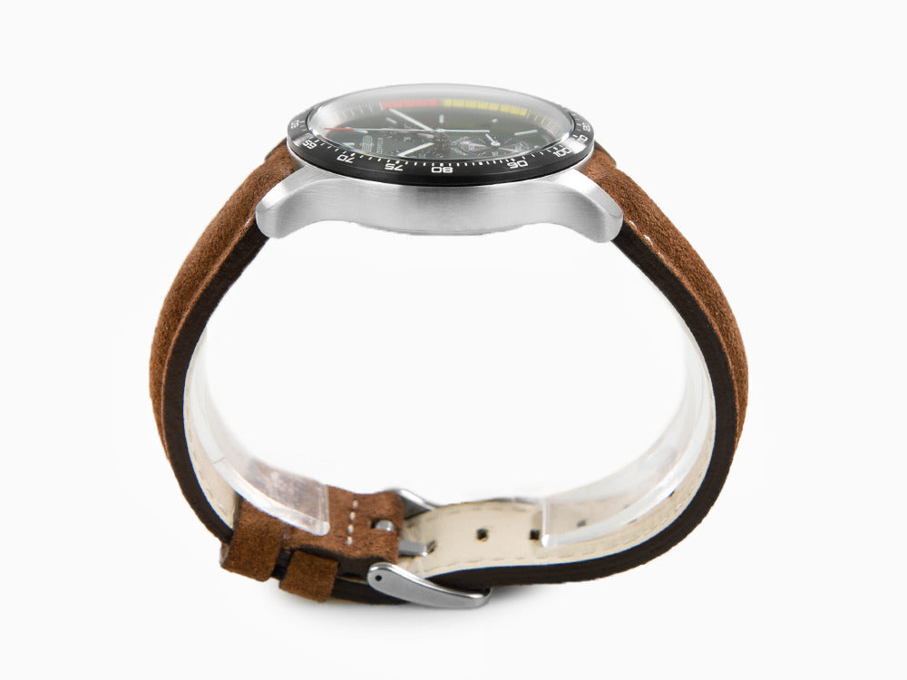 Montre à Quartz Zeppelin Night Cruise, Vert, 42 mm, Chronographe, Jour, 7288-4