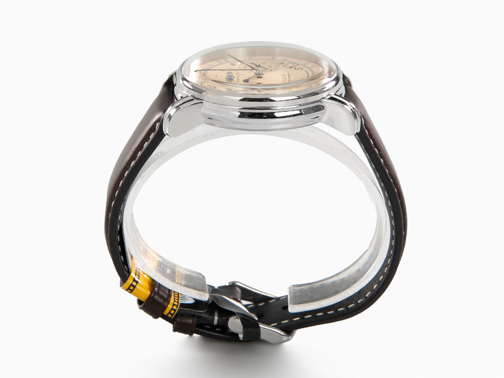 Montre à Quartz Zeppelin LZ126 Los Angeles, crème, 42 mm, Chronographe, 7614-5