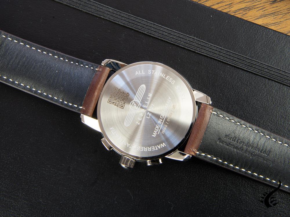 Montre à Quartz Zeppelin LZ 127 Graf Zeppelin, Beige, 42mm, Chronographe, 7678-5