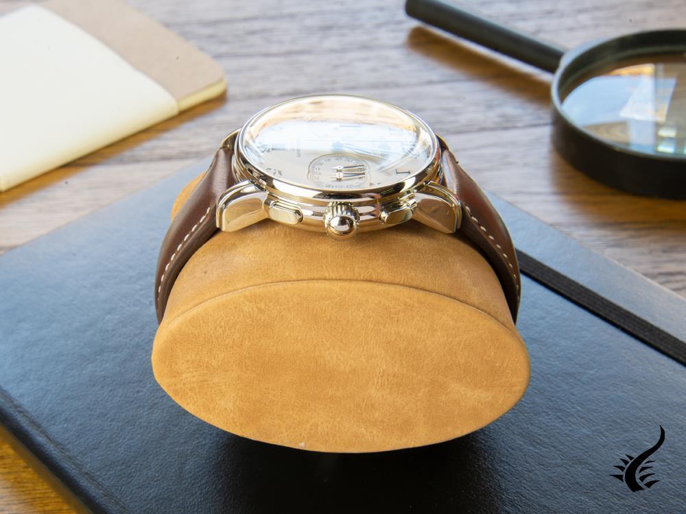 Montre à Quartz Zeppelin LZ 127 Graf Zeppelin, Beige, 42mm, Chronographe, 7678-5