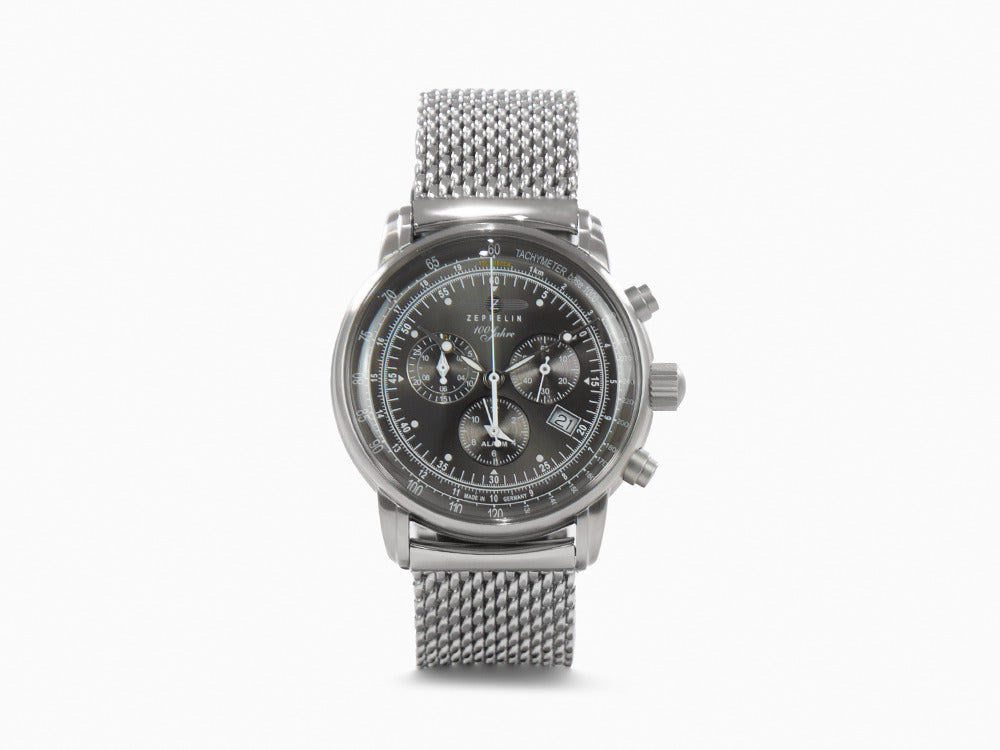 Montre à Quartz Zeppelin 100 Years Zeppelin Ed. 1, Noir, 42 mm, Jour, 7680M-2