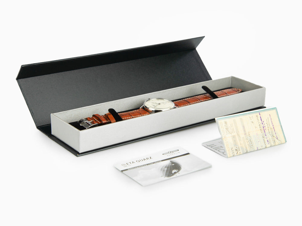 Montre à Quartz Zeppelin LZ 129 Hindenburg, Beige, 40 mm, Jour, Cuir, 8042-5