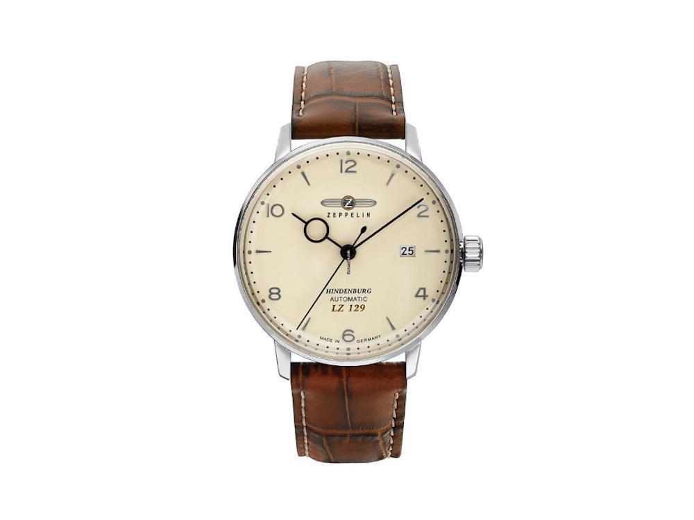 Montre Automatique Zeppelin LZ 129 Hindenburg, Beige, 40 mm, Jour, Cuir, 8062-5