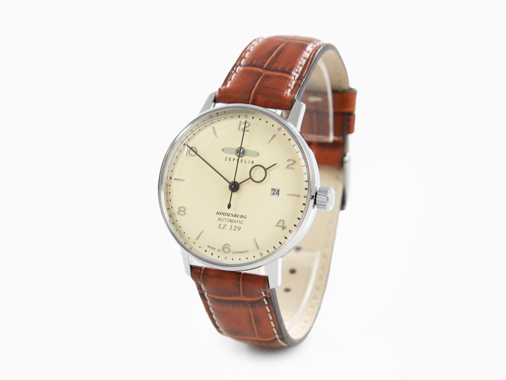 Montre Automatique Zeppelin LZ 129 Hindenburg, Beige, 40 mm, Jour, Cuir, 8062-5