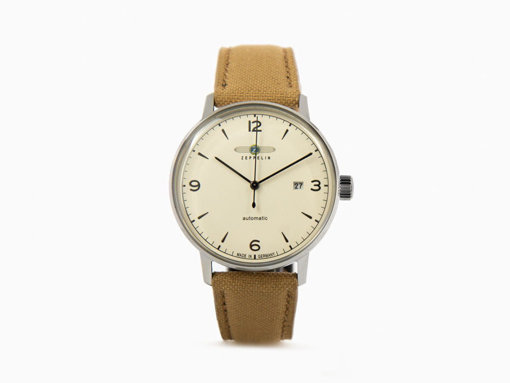 Montre Automatique Zeppelin LZ 129 Hindenburg, Beige, 40 mm, Jour, 8064-5n
