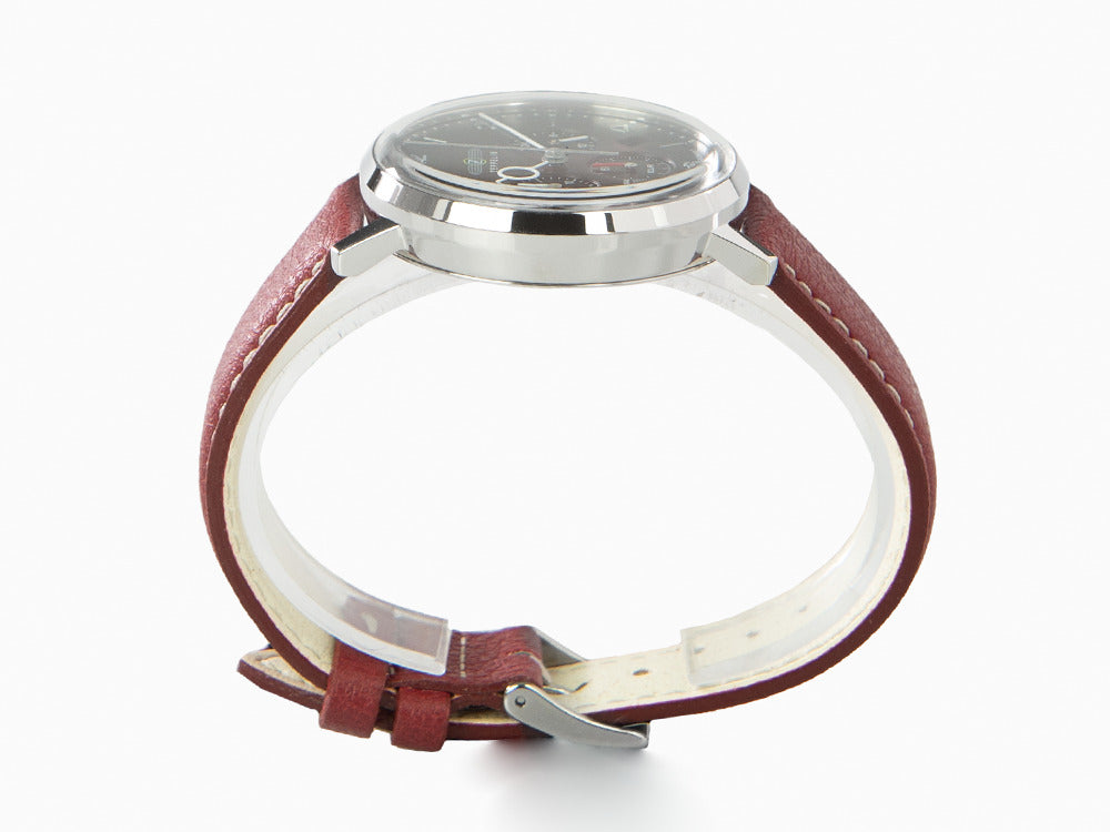 Montre à Quartz Zeppelin LZ 129 Hindenburg, Rouge, 41 mm, Jour, Cuir, 8086-2n