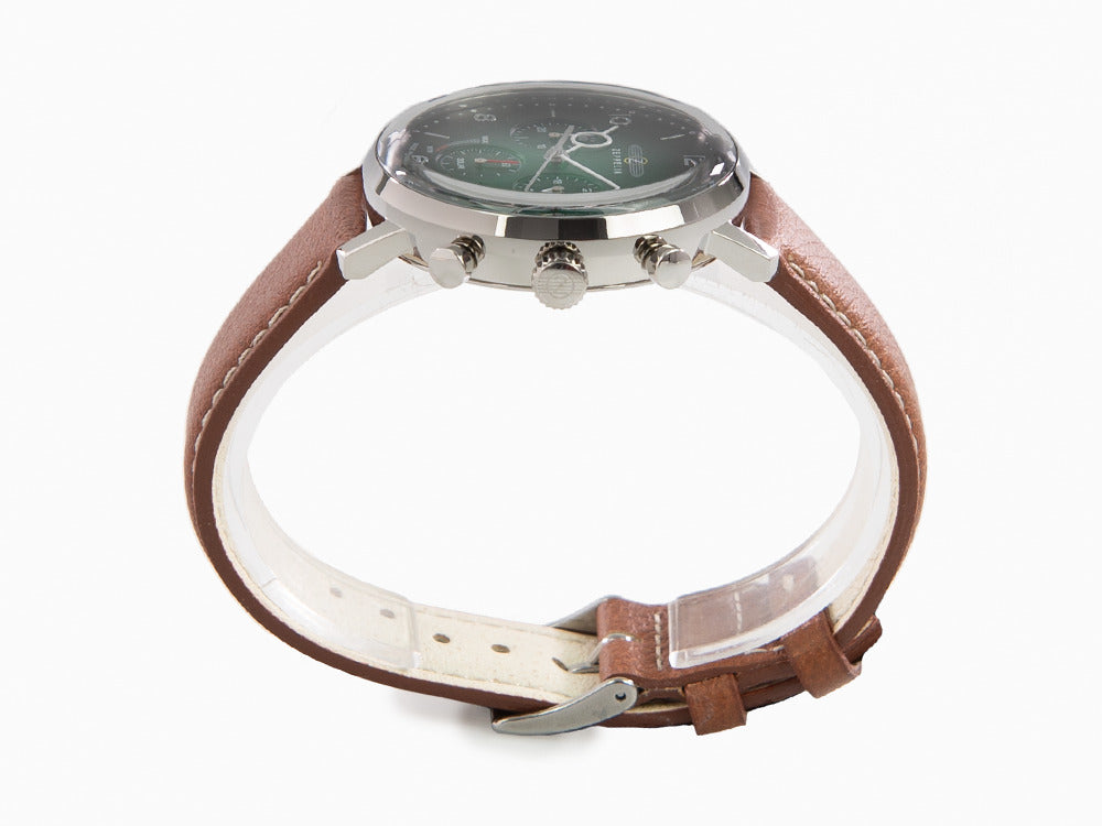 Montre à Quartz Zeppelin LZ 129 Hindenburg, Vert, 41 mm, Jour, Cuir, 8086-4n