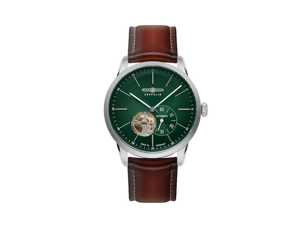 Montre Automatique Zeppelin Flatline, Vert, 40 mm, 8364-4