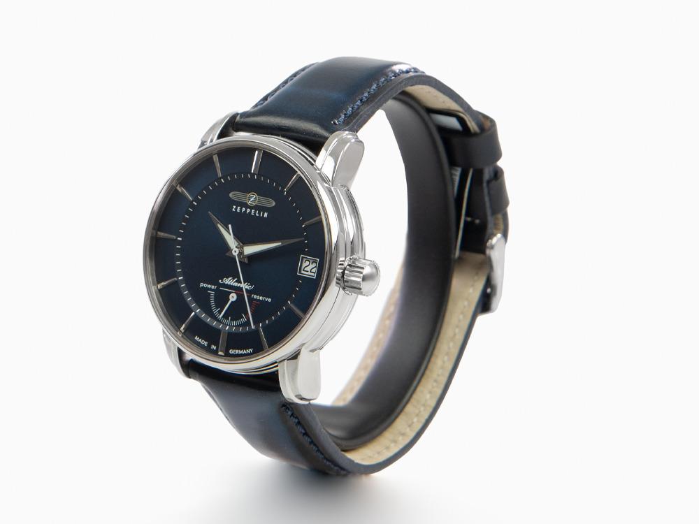 Montre Automatique Zeppelin Atlantic, Bleu, 43 mm, Jour, LE, 8416-3