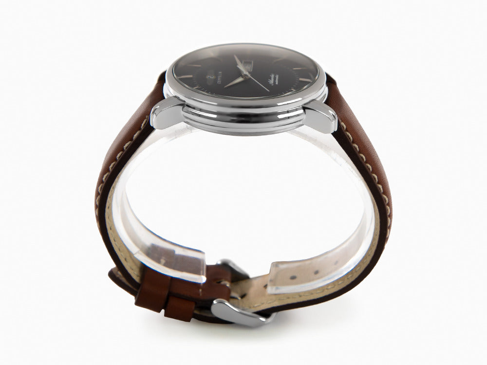 Montre Automatique Zeppelin Atlantic, Bleu, 41 mm, Jour et Date, Cuir, 8466-3