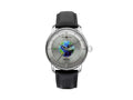 Montre Automatique Zeppelin Atlantic GMT, Argent, 42mm, Bracelet en cuir, 8468-1